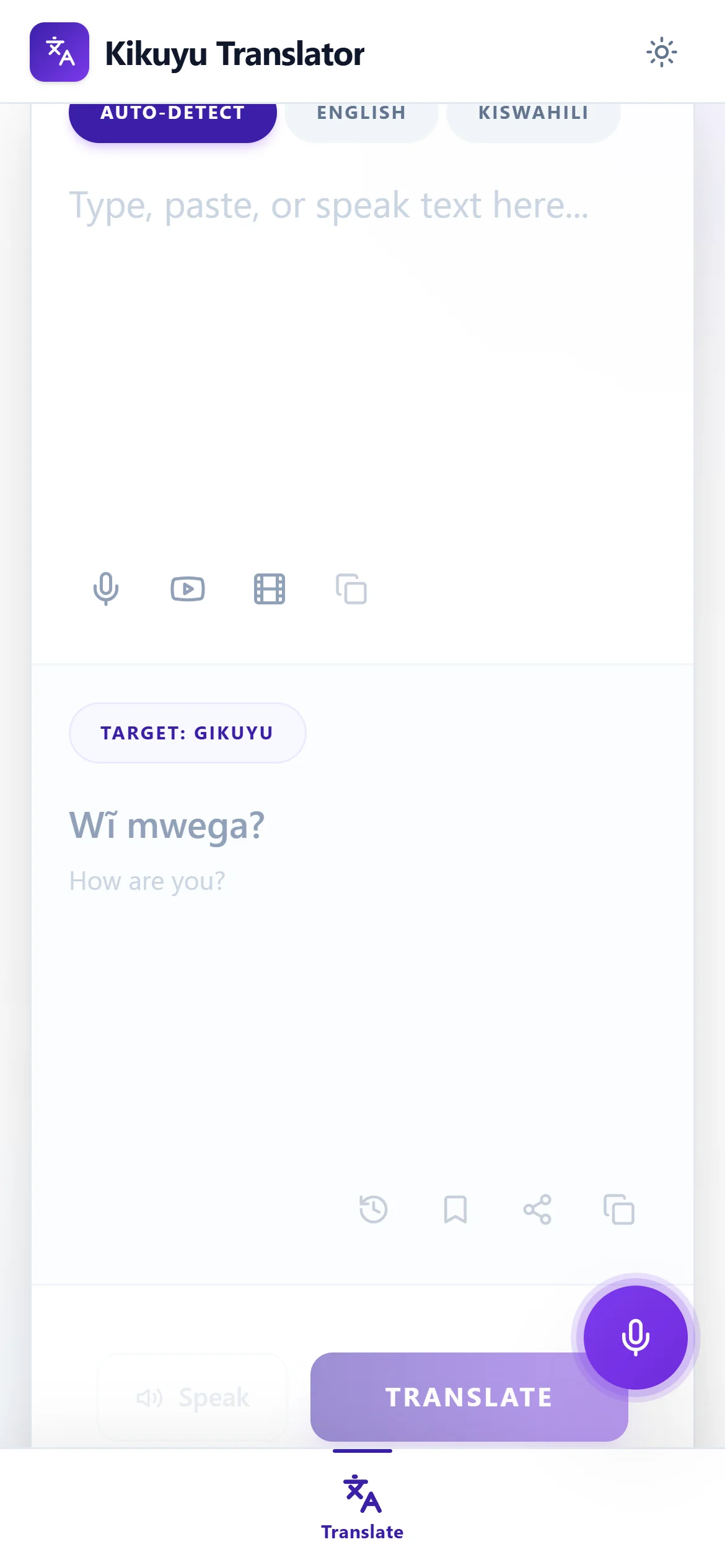 Gikuyu AI Translator on a phone