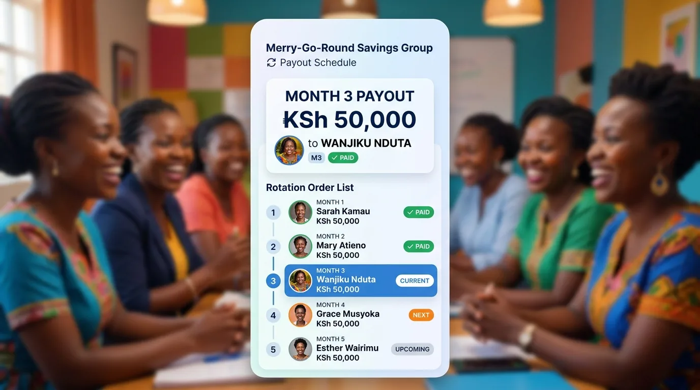 Merry-go-round payout schedule and rotation order